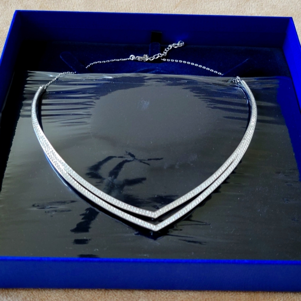 Swarovski Crytal Necklace with 2 Crystal Pendants